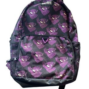Edgy Purple and Black llama Face Fortnite Backpack